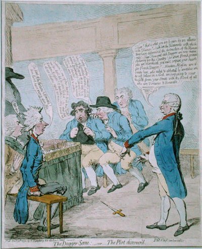 La scène du poignard, ou Le complot découvert - James Gillray