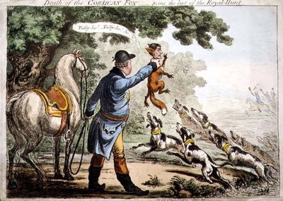 La Mort du renard corse - James Gillray