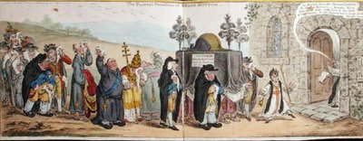 Le cortège funèbre de Broad-Bottom - James Gillray