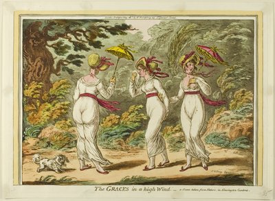 Les grâces par grand vent - James Gillray
