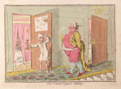 Le Grand Seigneur se retirant - James Gillray