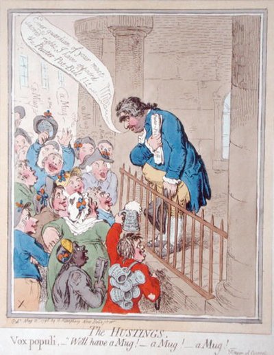 Les Hustings, publié par Hannah Humphrey en 1796 - James Gillray