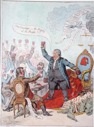 Le Toast Loyal, publié par Hannah Humphrey en 1798 - James Gillray