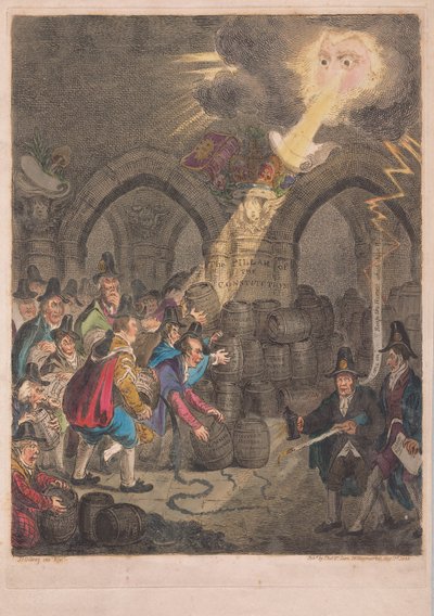 Le pilier de la Constitution, publié en 1835 - James Gillray
