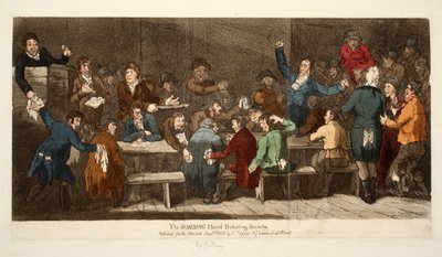 La Société de Débat ROBBING Hood, pub S. Tipper, 1er janvier 1809 - James Gillray