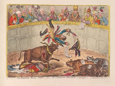 La corrida espagnole ou le matador corse en danger - James Gillray