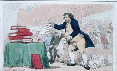 Le Mangeur de Mots, publié par S.W. Fores en 1788 - James Gillray