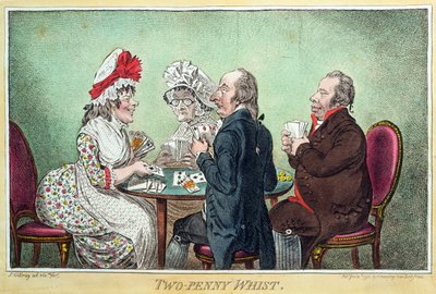 Deux-Penny Whist, publié par Hannah Humphrey en 1796 - James Gillray