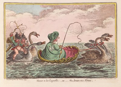 Vénus à la Coquelle ; ou la Vénus de Swan-sea, pub. 1809 - James Gillray