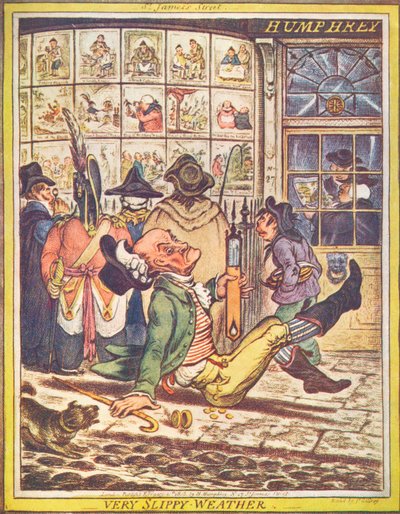 Temps très glissant, 1808 - James Gillray