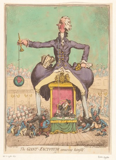 William Pitt joue avec le parlement, 1797 - James Gillray