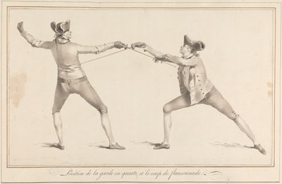 Position de la garde en quarte, et le coup de flanconnade - James Gwin
