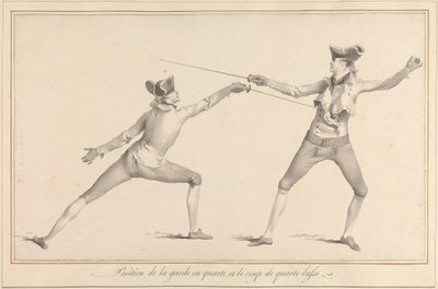 Position de la garde en quarte, et le coup de quarte basse - James Gwin