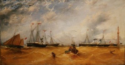 Navires au nord du port de Grimsby - James H. Wheldon