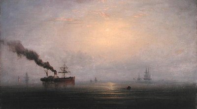 Matin brumeux sur la Tamise, c.1874 - James Hamilton