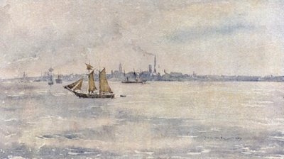 Birkenhead depuis la rivière - James Hamilton Hay