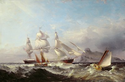Un Clipper au large du phare de Mumbles, Swansea - James Harris of Swansea