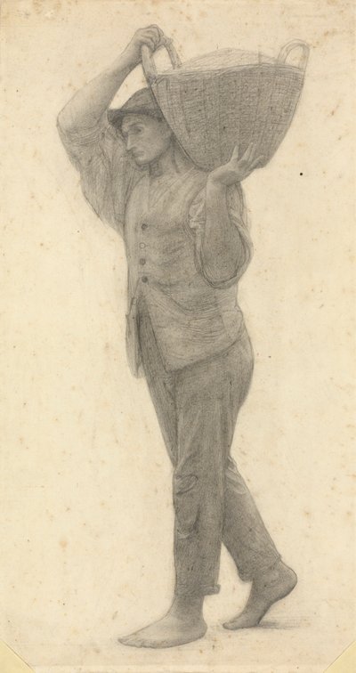 Homme portant un panier de terre - James Havard Thomas