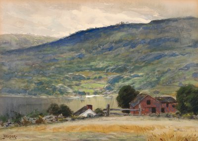 Colline et lac - James Henry Moser