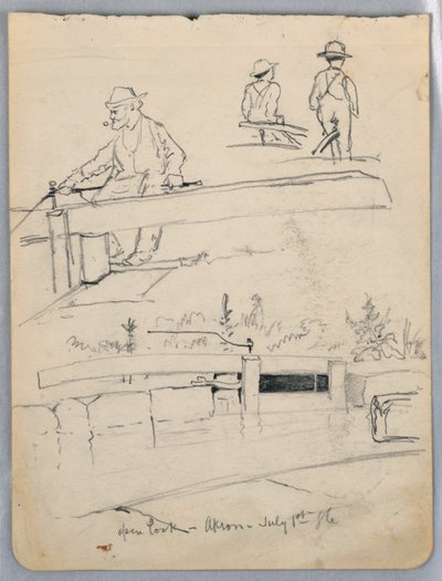 Écluse ouverte, Akron, Ohio - James Henry Moser