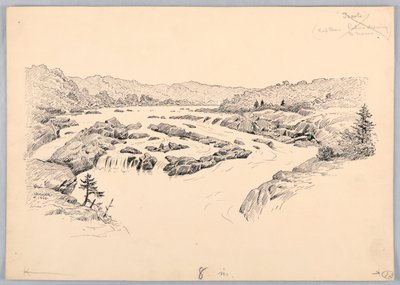 Rapides de la rivière, conception pour le dîner du Washington Board of Trade, 13 mai 1908 - James Henry Moser