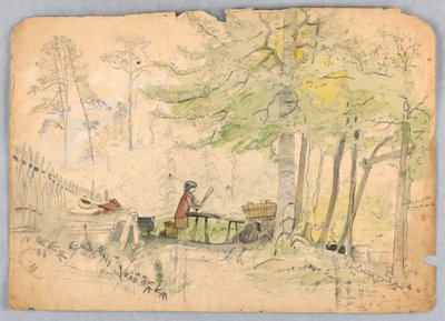 Campement en forêt - James Henry Moser