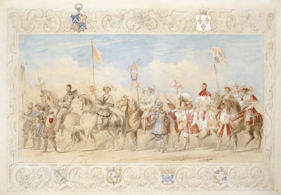 Walter Little Gilmour Esq., Le Chevalier Noir et Hon. Edward Stafford Jerningham, Chevalier du Cygne, 1839 - James Henry Nixon