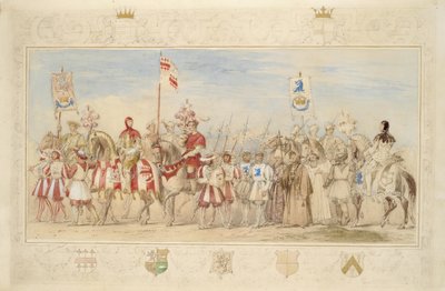 William Earl of Craven, chevalier du Griffin et Henry de la Poer Beresford, marquis de Waterford, chevalier du Dragon, 1839 - James Henry Nixon