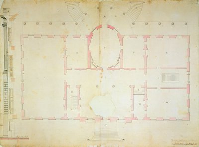Plan de la Maison du Président, Washington, 1792 - James Hoban