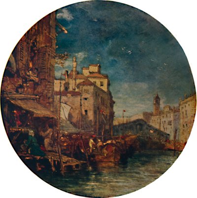 Vue sur le Grand Canal, Venise, avec le Rialto au loin, vers 1850 - James Holland