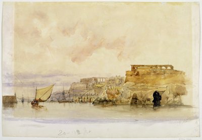 Scène côtière avec bateaux à voile - James Holland
