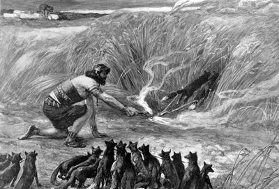 Samson et les renards par J. James Tissot - Bible - James Jacques Joseph (after) Tissot