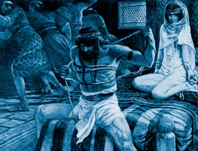 Samson brise ses cordes par J James Tissot - Bible - James Jacques Joseph (after) Tissot