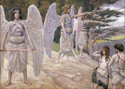 Adam et Ève chassés du paradis - Tissot, James Jacques Joseph (1836-1902) - 1896-1902 - Gouache sur papier - Musée juif, New York - James Jacques Joseph Tissot