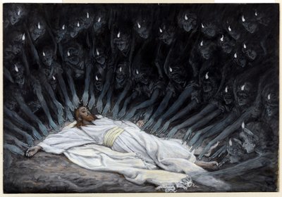 Les anges vinrent et le servirent, illustration de La Vie du Christ, c.1886-94 - James Jacques Joseph Tissot