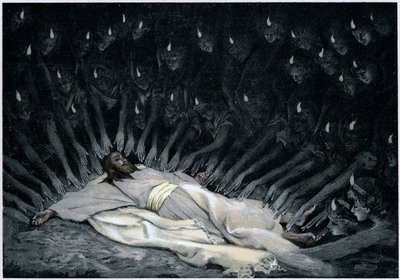 Anges servant Jésus après le départ du Diable, 1897 - James Jacques Joseph Tissot