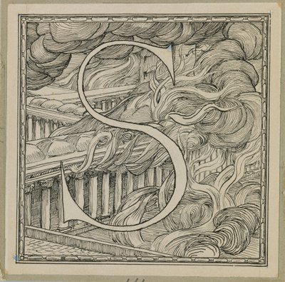 Lettre capitale S, illustration de La Vie de Notre Seigneur Jésus-Christ - James Jacques Joseph Tissot