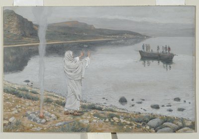 Le Christ Apparaît sur le Rivage du Lac de Tibériade, illustration de La Vie de Notre Seigneur Jésus-Christ, 1886-94 - James Jacques Joseph Tissot
