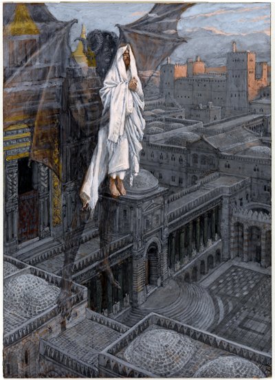 Le Christ porté sur un pinacle du temple, illustration pour La vie du Christ - James Jacques Joseph Tissot