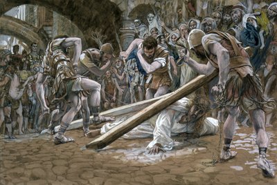 Christ tombe sous la croix, illustration pour La Vie du Christ - James Jacques Joseph Tissot