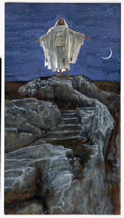 Le Christ sortant seul sur une montagne pour prier, illustration de La Vie du Christ, c.1886-94 - James Jacques Joseph Tissot