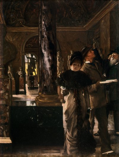 Visiteurs étrangers au Louvre, c.1880 - James Jacques Joseph Tissot