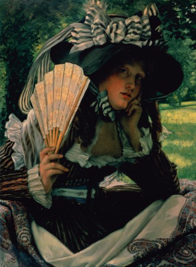 Fille avec un éventail - James Jacques Joseph Tissot