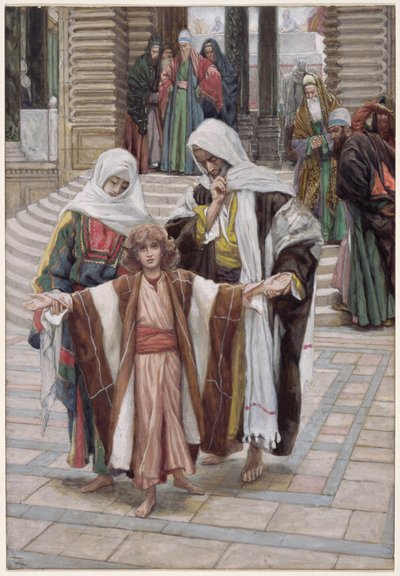 Jésus trouvé dans le Temple, illustration de La Vie du Christ, c.1886-94 - James Jacques Joseph Tissot