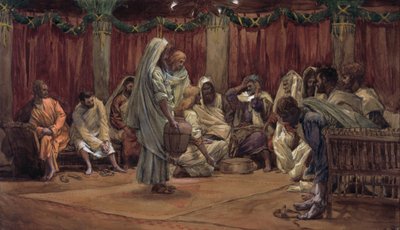 Jésus lavant les pieds des disciples, illustration pour La Vie du Christ, c.1886-94 - James Jacques Joseph Tissot