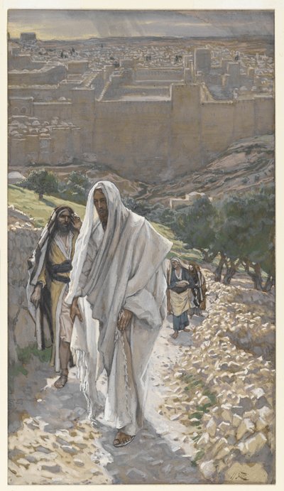 Jésus va le soir à Béthanie, illustration de La Vie de Notre Seigneur Jésus-Christ, 1886-94 - James Jacques Joseph Tissot