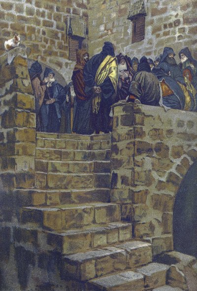 La délibération néfaste de Joseph Caïphe - de « La vie de notre Seigneur Jésus-Christ » - 1899 par James Tissot - James Jacques Joseph Tissot