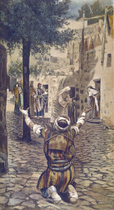 La guérison des lépreux à Capharnaüm - La guérison des lépreux à Capharnaüm - de "La Vie de Notre Seigneur Jésus-Christ" - 1899 par James Tissot - La vie de notre seigneur Jésus-Christ, par Jacques Joseph (Jacques Joseph) Tissot dit James Tissot (1836-1902 - James Jacques Joseph Tissot