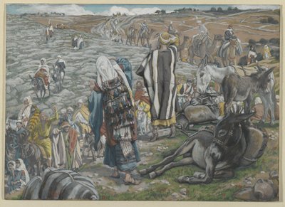 Au retour de Jérusalem, on remarque que Jésus est perdu, illustration de La vie de notre Seigneur Jésus-Christ - James Jacques Joseph Tissot
