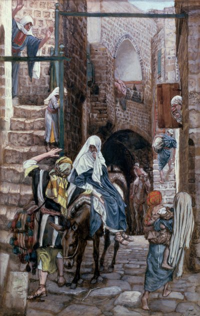 Saint Joseph cherche un logement à Bethléem, illustration pour La Vie du Christ - James Jacques Joseph Tissot